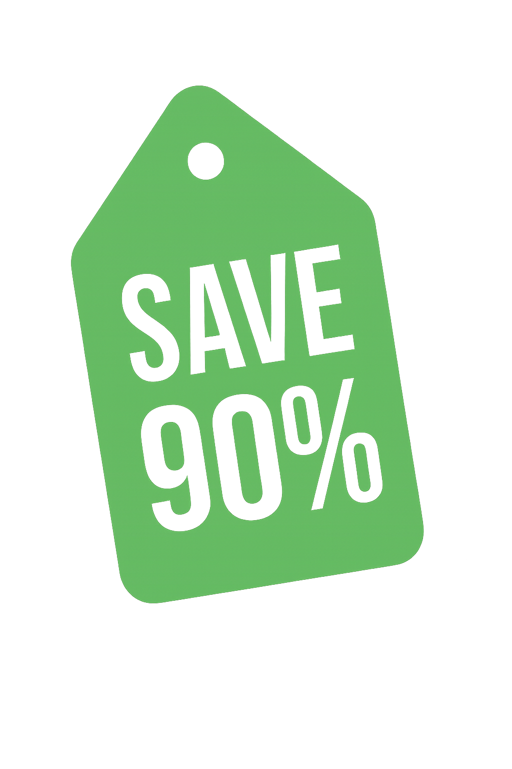 SAVE 90%